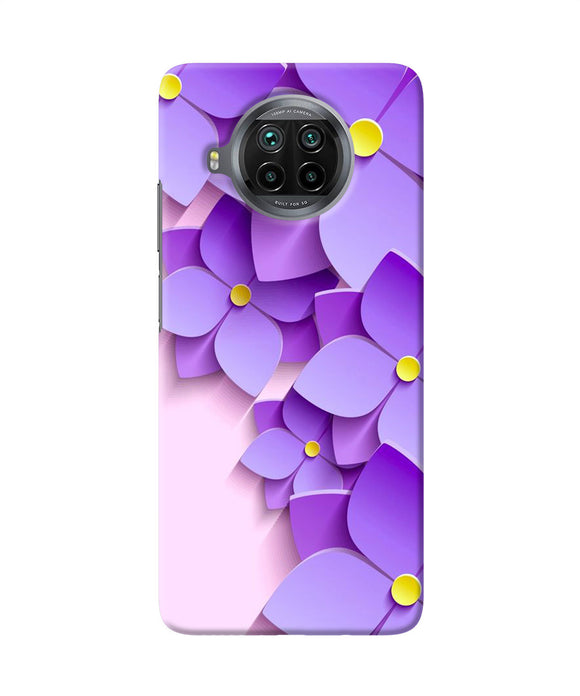 Violet flower craft Mi 10i Back Cover