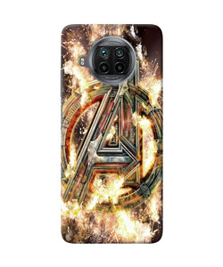 Avengers burning logo Mi 10i Back Cover