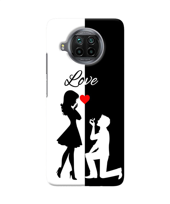 Love propose black and white Mi 10i Back Cover