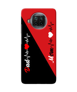 Mom dad heart line Mi 10i Back Cover