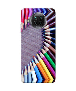 Color pencil half heart Mi 10i Back Cover