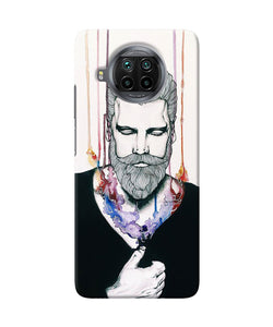 Beard man character Mi 10i Back Cover