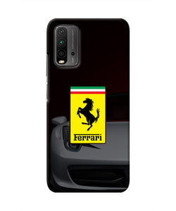 White Ferrari Redmi 9 Power Real 4D Back Cover