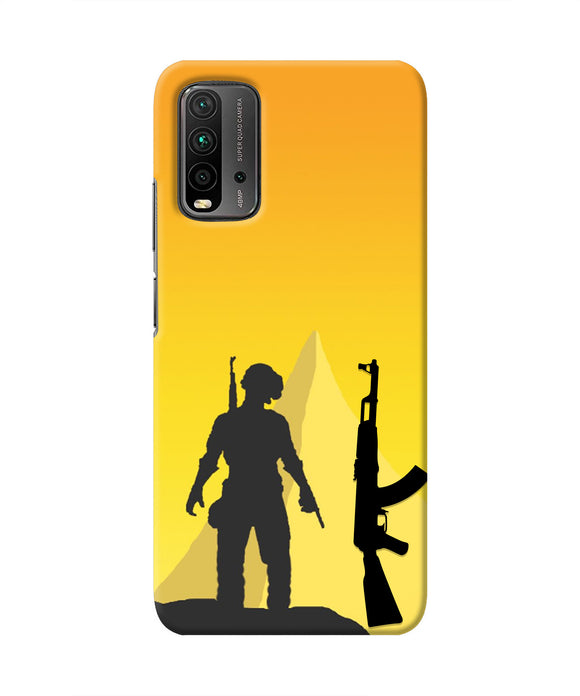 PUBG Silhouette Redmi 9 Power Real 4D Back Cover