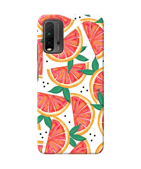 Abstract orange print Redmi 9 Power Back Cover