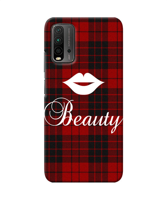 Beauty red square Redmi 9 Power Back Cover