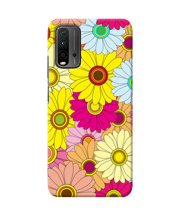 Abstract colorful flowers Redmi 9 Power Back Cover