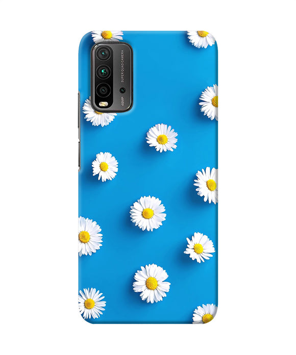 White flowers Redmi 9 Power Back Cover