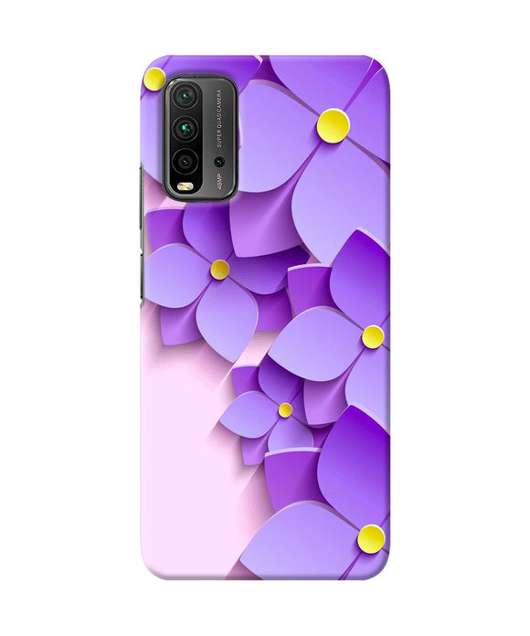 Violet flower craft Redmi 9 Power Back Cover