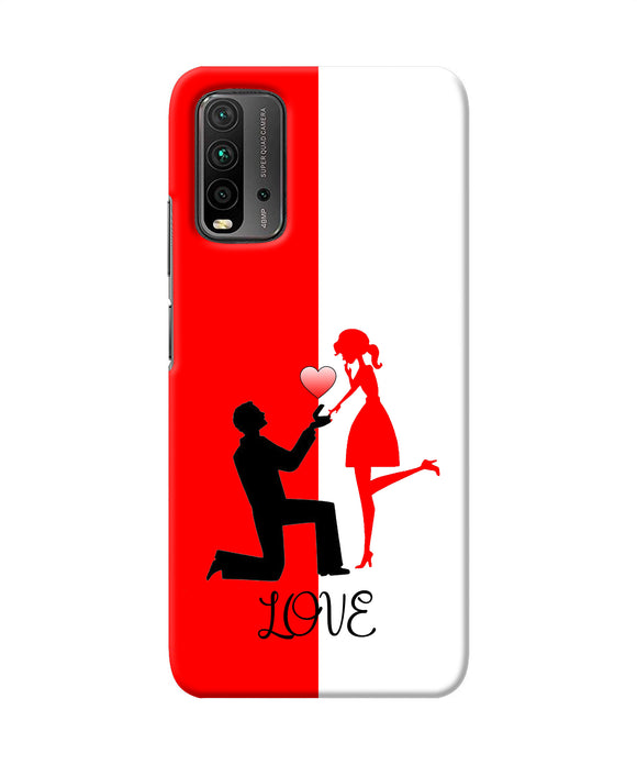 Love propose red and white Redmi 9 Power Back Cover
