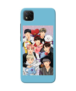 BTS with animals Poco C3 Back Cover