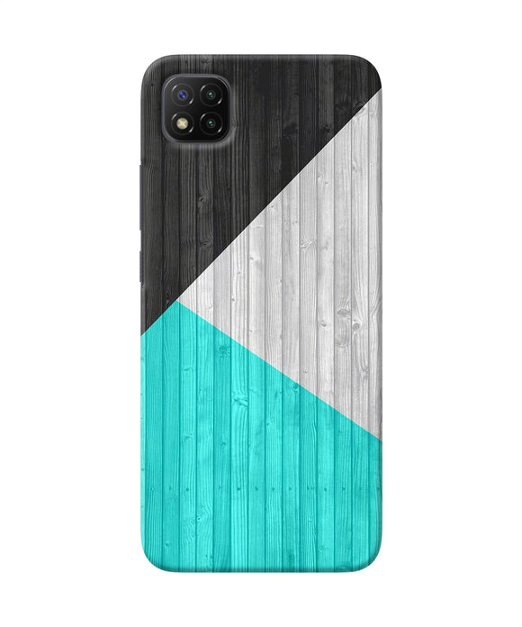 Wooden Abstract Poco C3 Back Cover