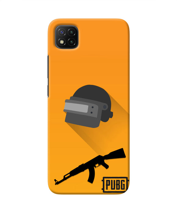 PUBG Helmet and Gun Poco C3 Real 4D Back Cover