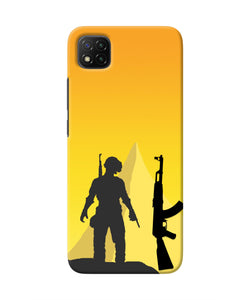 PUBG Silhouette Poco C3 Real 4D Back Cover