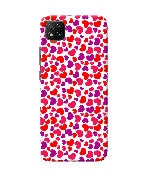 Heart print Poco C3 Back Cover