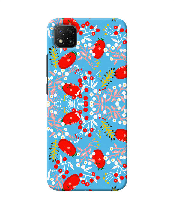 Small red animation pattern Poco C3 Back Cover