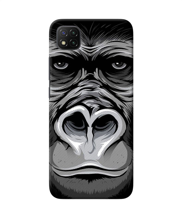 Black chimpanzee Poco C3 Back Cover