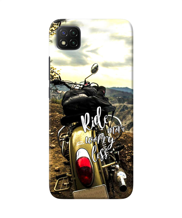 Ride more worry less Poco C3 Back Cover