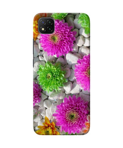 Natural flower stones Poco C3 Back Cover