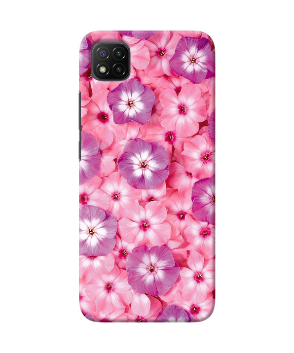 Natural pink flower Poco C3 Back Cover