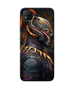 Black panther side face Poco C3 Back Cover