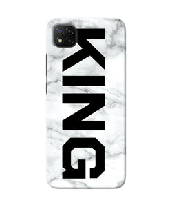 King marble text Poco C3 Back Cover