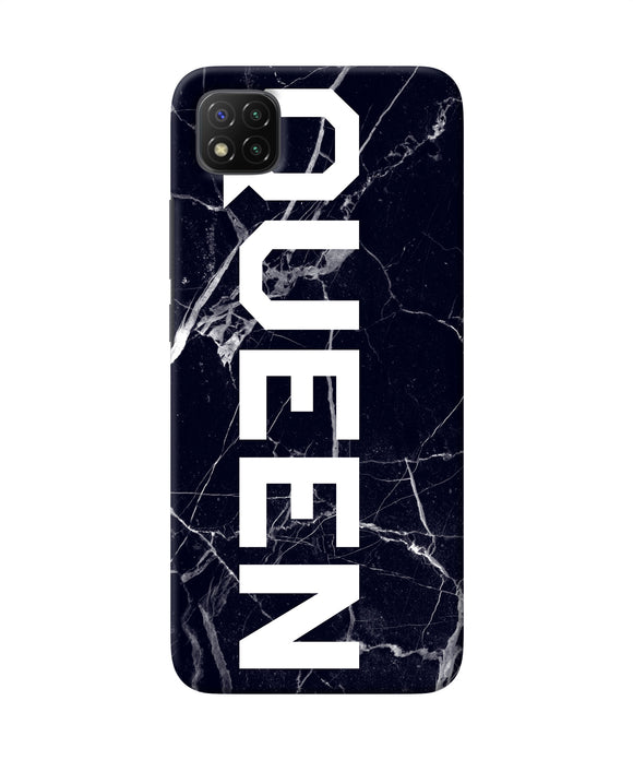 Queen marble text Poco C3 Back Cover