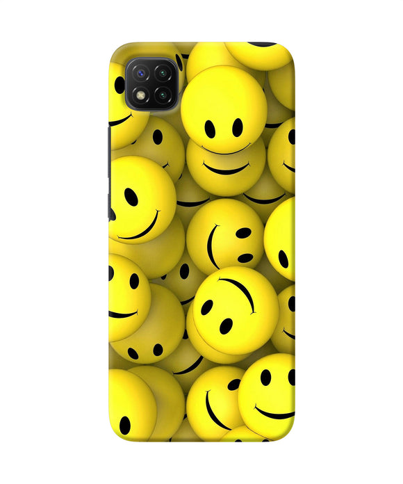 Smiley balls Poco C3 Back Cover