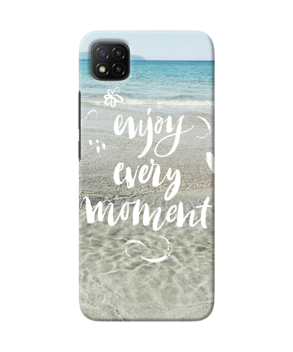 Enjoy every moment sea Poco C3 Back Cover