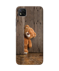 Teddy wooden Poco C3 Back Cover