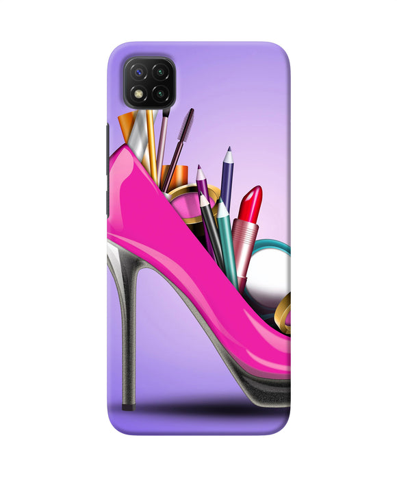 Makeup heel shoe Poco C3 Back Cover