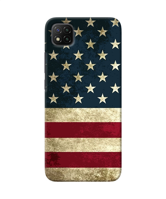 Vintage US flag Poco C3 Back Cover