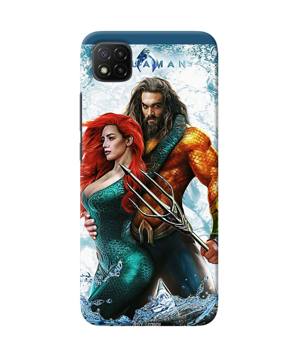 Aquaman couple water Poco C3 Back Cover