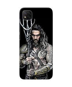 Aquaman trident black Poco C3 Back Cover