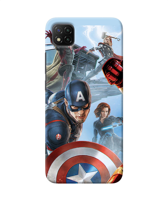 Avengers on the sky Poco C3 Back Cover