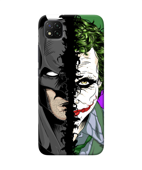 Batman vs joker half face Poco C3 Back Cover