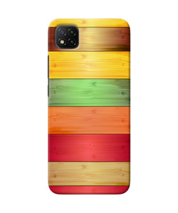 Wooden colors Poco C3 Back Cover