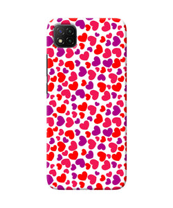 Red heart canvas print Poco C3 Back Cover