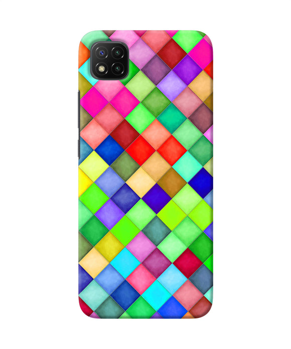 Abstract colorful squares Poco C3 Back Cover