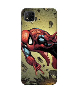 Spiderman on sky Poco C3 Back Cover