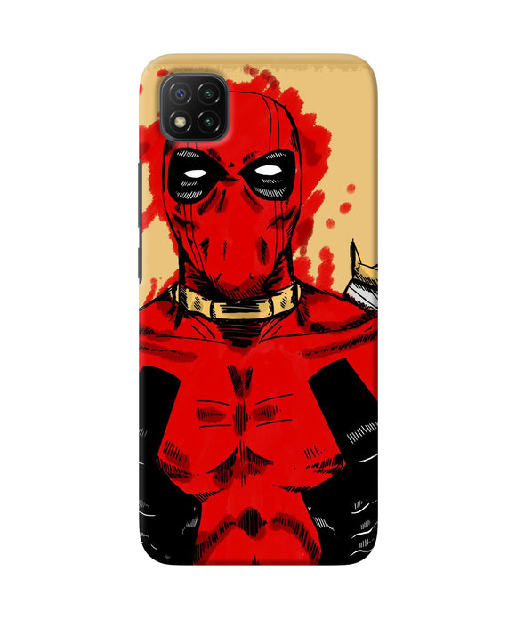 Blooded deadpool Poco C3 Back Cover