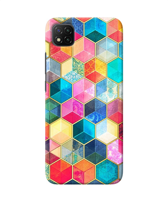 Abstract color box Poco C3 Back Cover