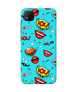 Lol lips print Poco C3 Back Cover