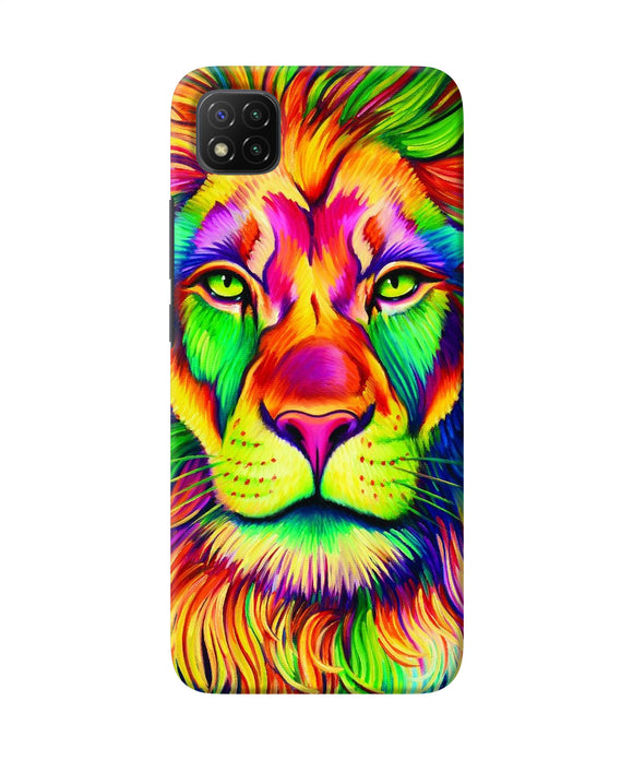 Lion color poster Poco C3 Back Cover