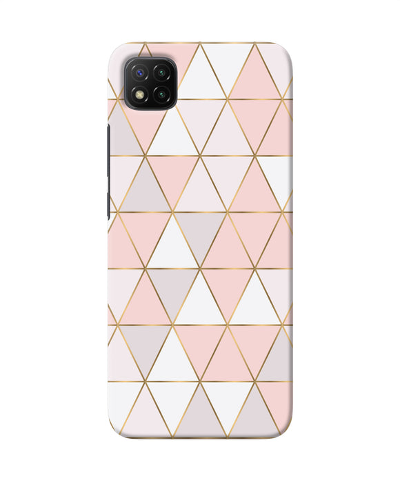 Abstract pink triangle pattern Poco C3 Back Cover