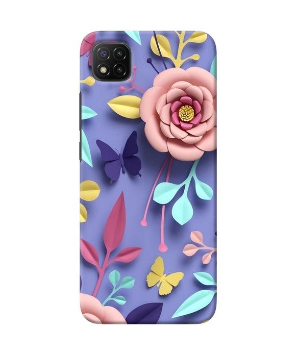 Flower canvas Poco C3 Back Cover