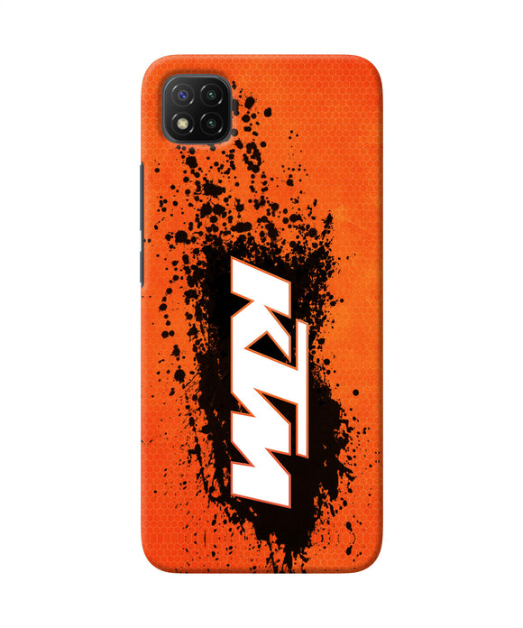 KTM black spray Poco C3 Back Cover