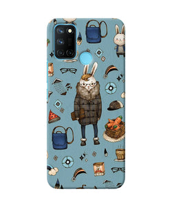 Canvas rabbit print Realme C17/Realme 7i Back Cover