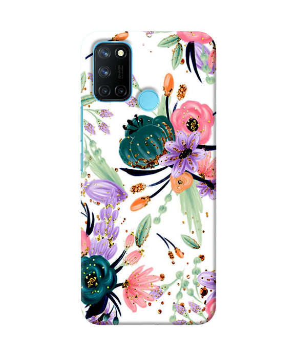 Abstract flowers print Realme C17/Realme 7i Back Cover