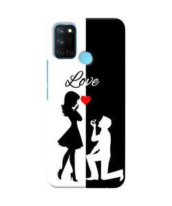 Love propose black and white Realme C17/Realme 7i Back Cover